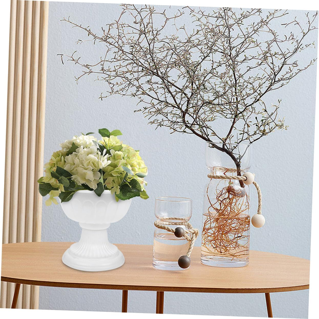 Outanaya 8Pcs European Style Decorative Flower Pots for Gardening Mini Roman for for Home Office and Outdoor Decoration image number 1