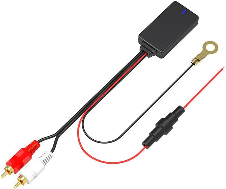 Baceyong 12V Universal Bluetooth 5.0 AUX Receiver for Car MP3 MP5, Black 2RCA Audio Cable Adapter with 50Cm/19.68" Cable Length, Radio Stereo AUX Cable Adapter image number 6