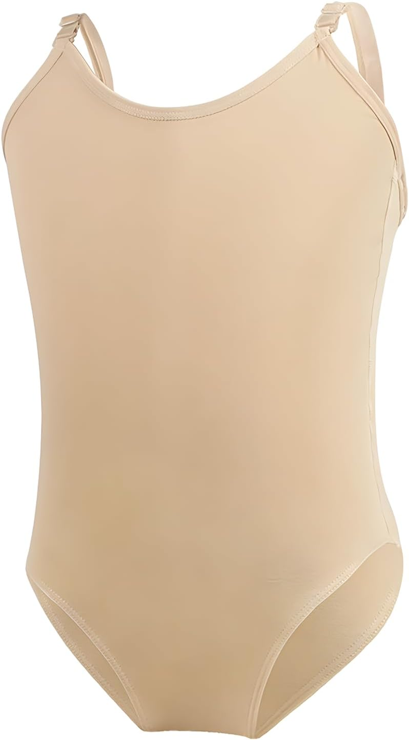 Deesorxin Nude Leotard Seamless Ballet Leotards for Girls Camisole Undergarment with Adjustable Straps for Dance Ballet Gymnastics image number 2