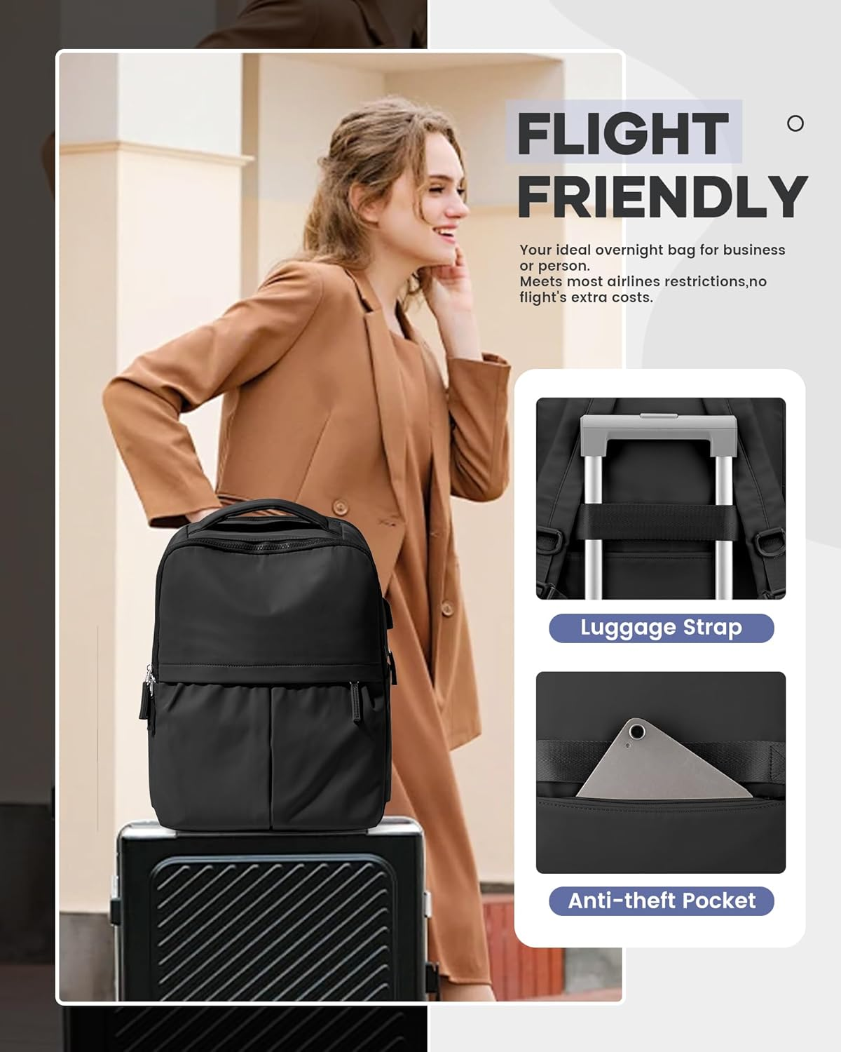 Wepadre Travel Laptop Backpack image number 4