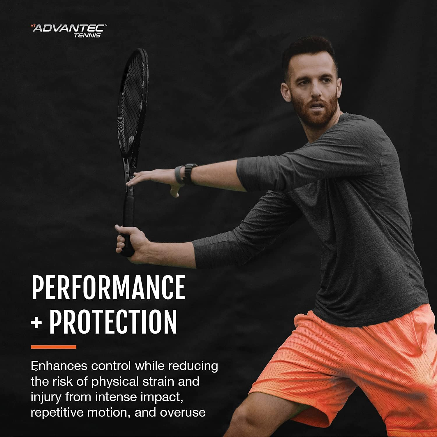 VT Advantec Anti-Vibe Strips &ndash; Tennis Racket Vibration Dampener &ndash; Absorb and Reduce Vibration &ndash; Maximize Control and Stability &ndash; Expand Sweet Spot and Prevent Injuries &ndash; Carbon Black image number 1