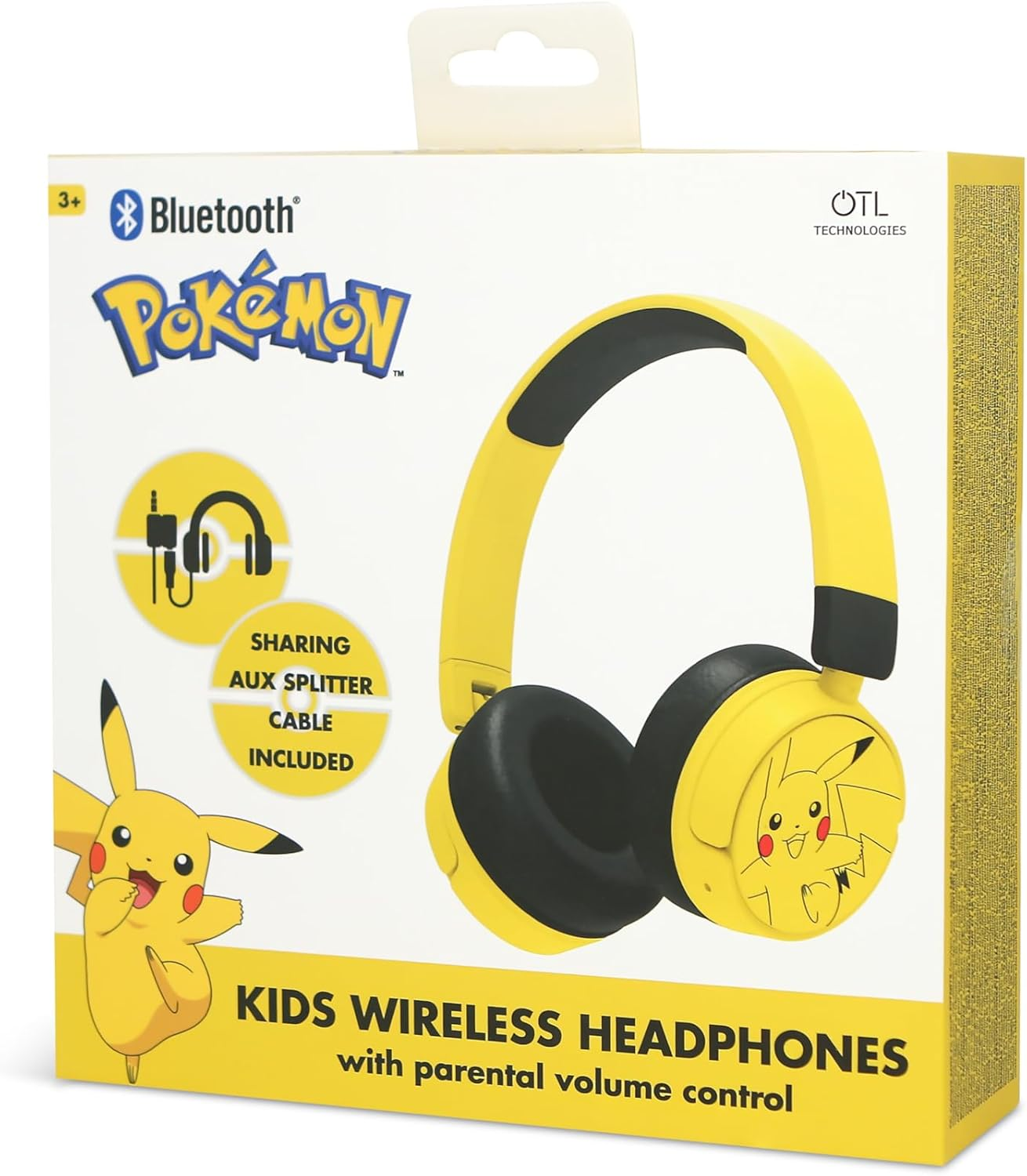 OTL Technologies Pokemon Pikachu Wired Kids Headphones with Volume Control and Audio Sharing Cable image number 2