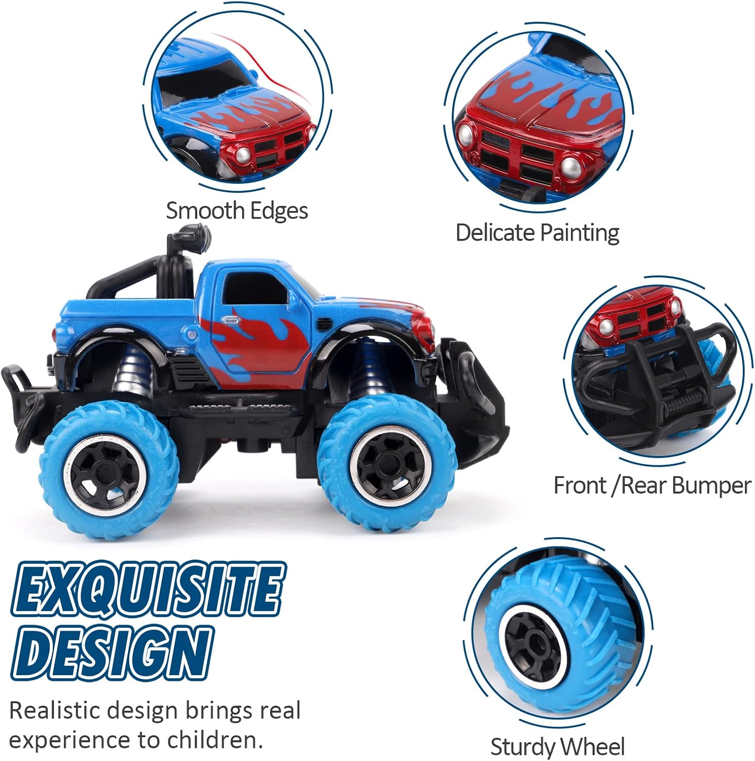 REMOKING Remote Control Car Toys for 3-6 Year Old Boys Girls, 1:43 Scale Mini RC Car with Recharged Battery,Toddler Toys Truck Birthday Gifts for Kids Age 3+ image number 2