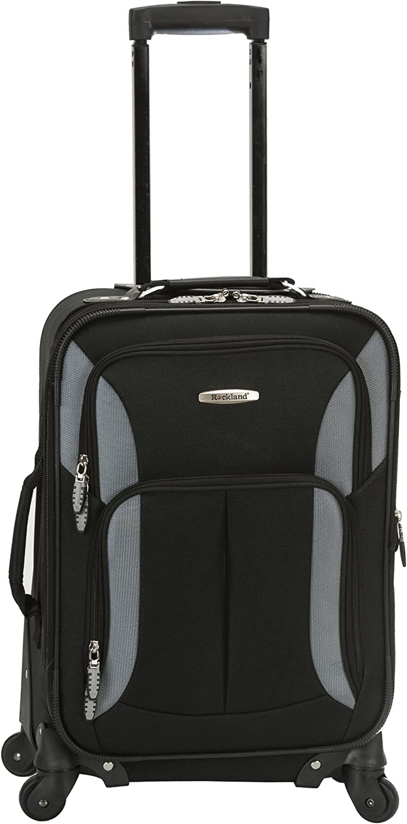 Rockland Pasadena Softside Spinner Wheel Luggage, Blue, Carry-On 20-Inch, Pasadena Softside Spinner Wheel Luggage