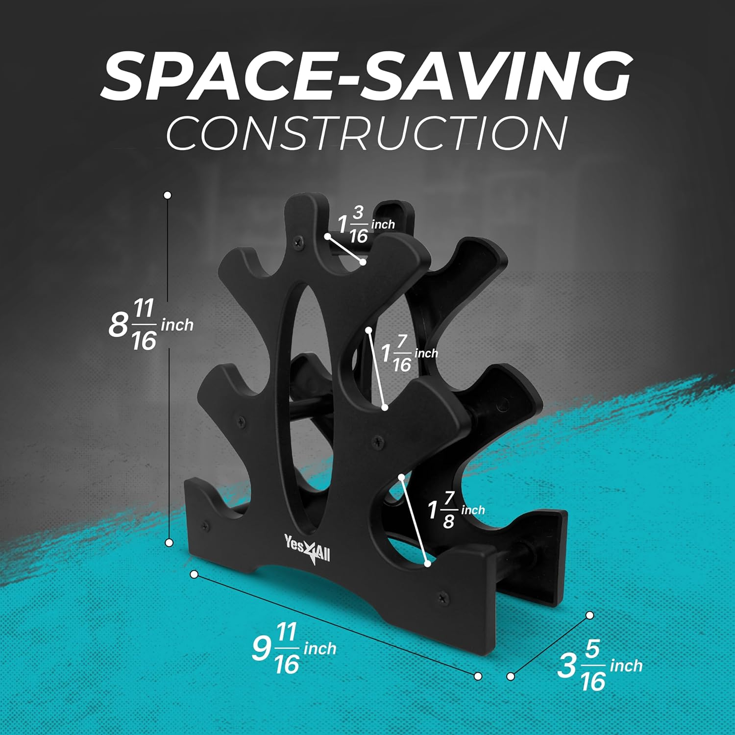 Yes4All Neoprene Coated Dumbbell Hand Weight Sets of 2 - Multiple Weight Options with 15 Colors, Anti-Roll, Anti-Slip, Hexagon Shape image number 2