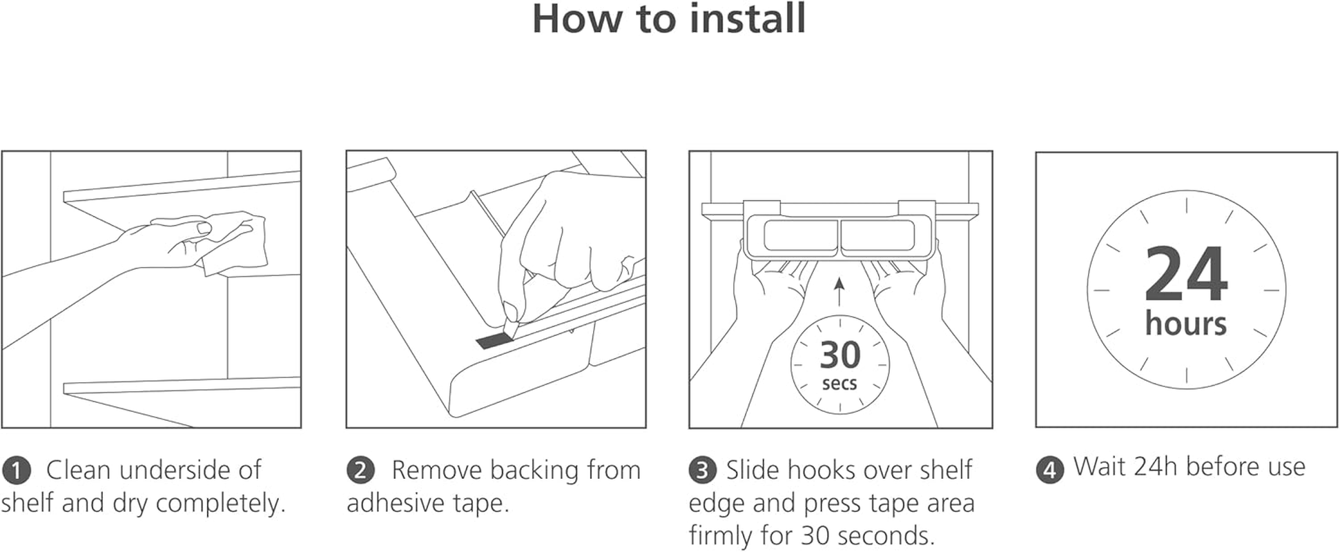 Joseph Joseph Cupboardstore Under-Shelf Film, Foil and Bag Organiser, Kitchen Space Saving Storage, Recycled Plastic image number 3