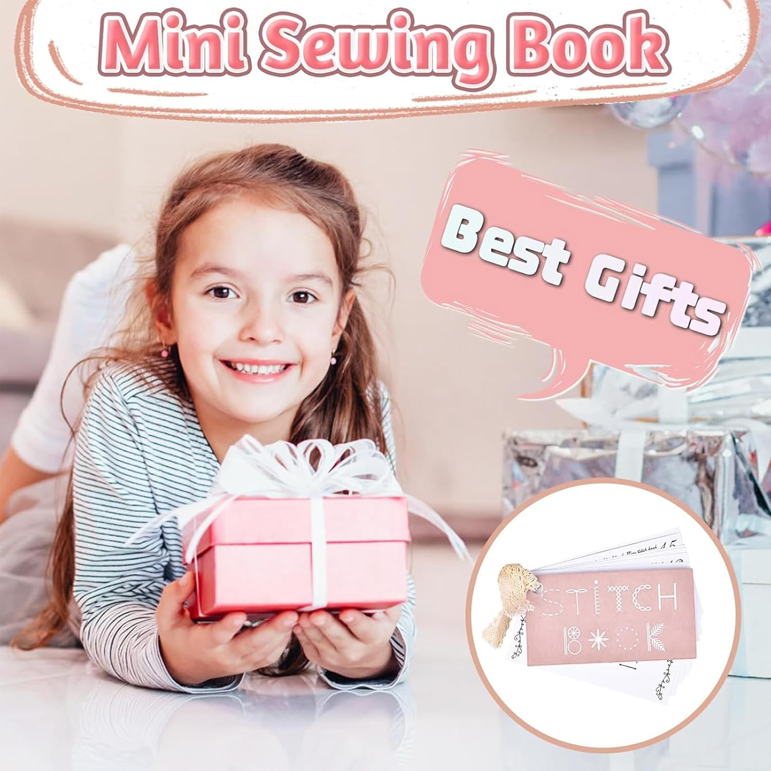 Zalizr Creative Mini Sewing Book, DIY Embroidery Stitches Guide & Travel Sewing Kit for Beginners and Enthusiasts, Compact Stitching Card Set for Embroidery Skill Development image number 2