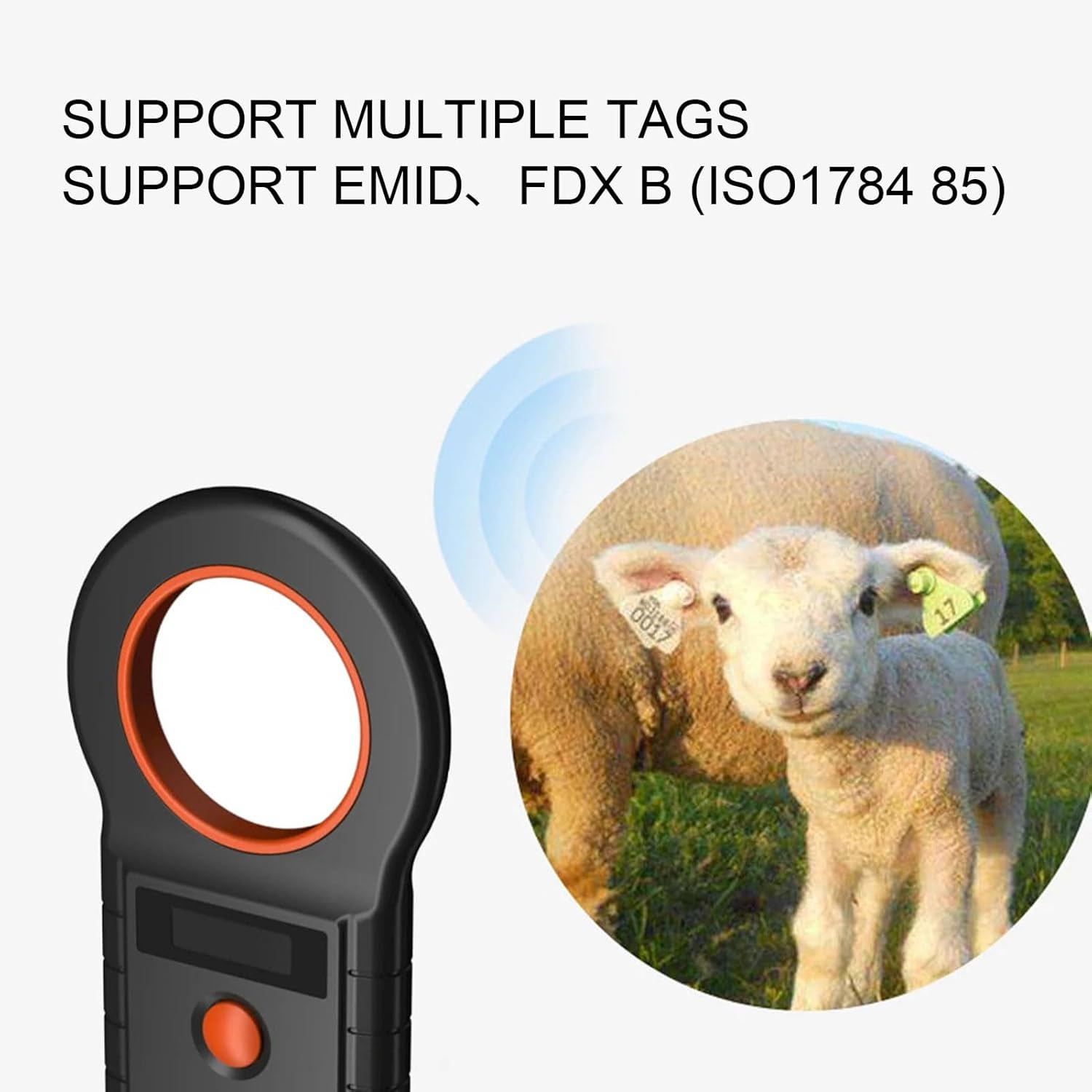 Pet Microchip Scanner for Dogs Cats Pigs, Handheld RFID Chip Reader with OLED Display, EMID FDX-B Tag Reader, 2.4G Wireless, 128 ID Storage image number 6