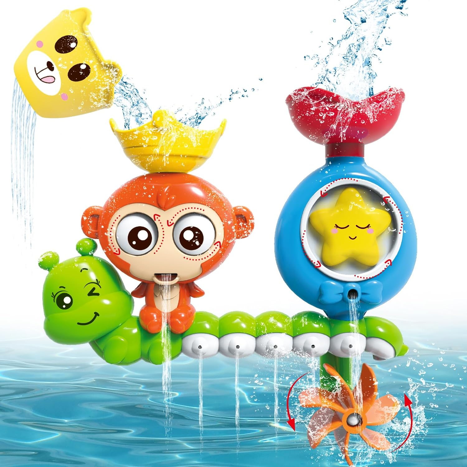 REMOKING Bath Toys for Kids 3 4 5 6 Year Old,Toddler Bath Tub Toys for Baby Infant Boys Girls,Interactive Water Game,Stem Kit Birthday Gift for Boys Girls Bath Time Fun