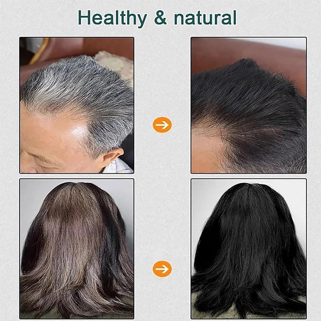 Natural Plant Hair Dye, New Botanical Bubble Hair Dye, Huang YI Natural Plant Hair Dye, Pure Plant Extract for Grey Hair Color Bubble Dye (Natural Black) - Coffee image number 2