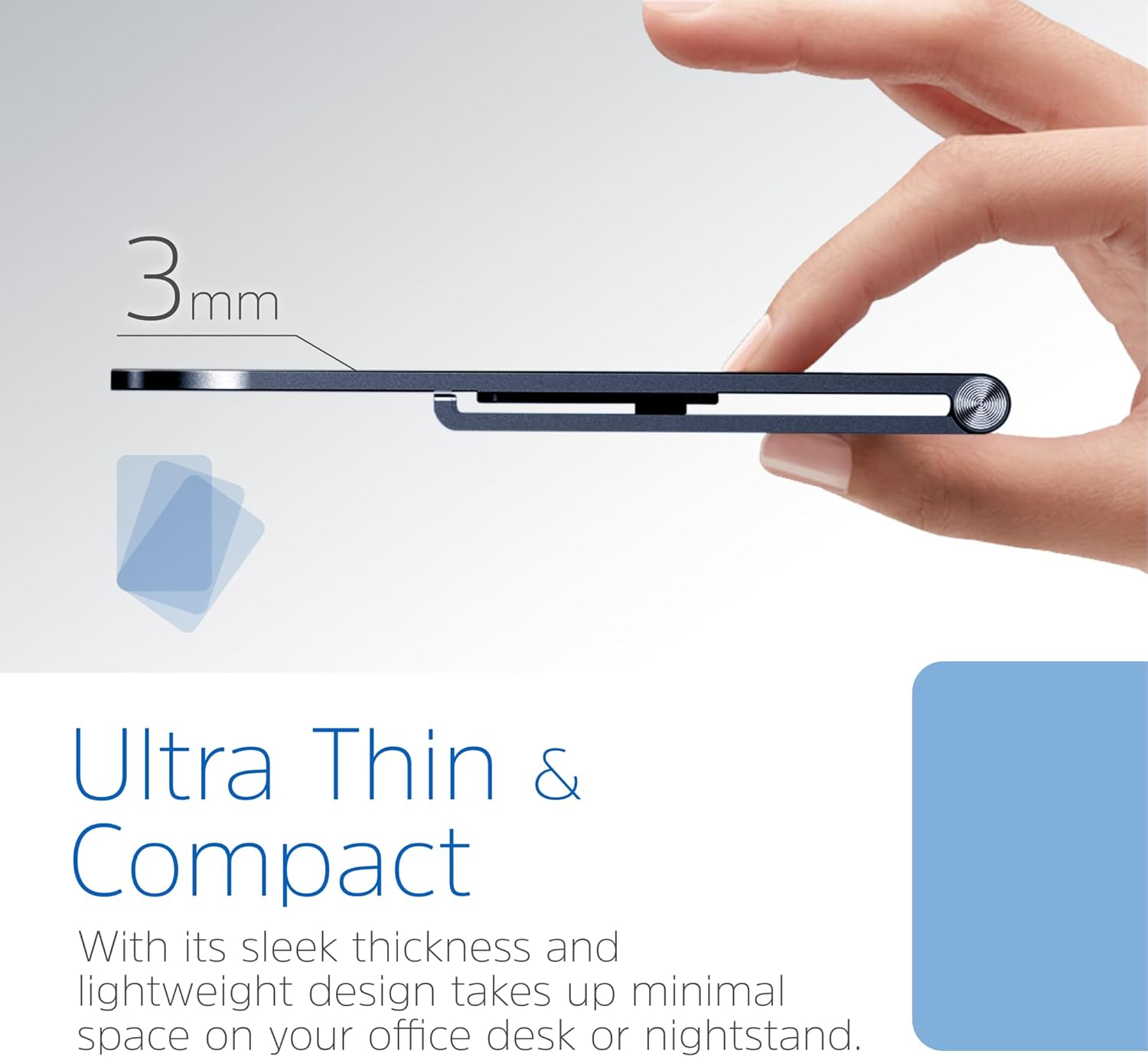 Energizer WCP102 Ultra Thin Wireless Charging Stand for Wireless Chargers, Magsafe, 15W Max, 3Mm, 180 Degree Adjustment, Aluminium Alloy image number 4