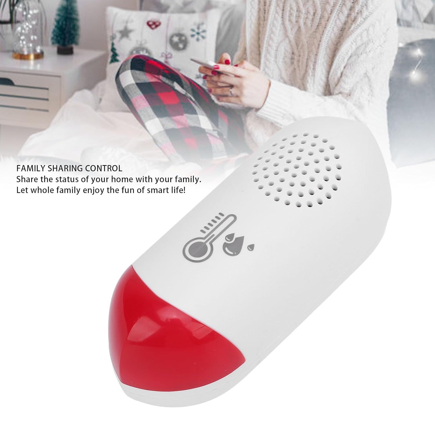 TOPINCN Digital Hygrometer Indoor Outdoor Thermometer with Smart Temperature Humidity Alarm, Real Time APP Push Notification, Wireless Fidelity Room Sensor for Home, Room image number 4