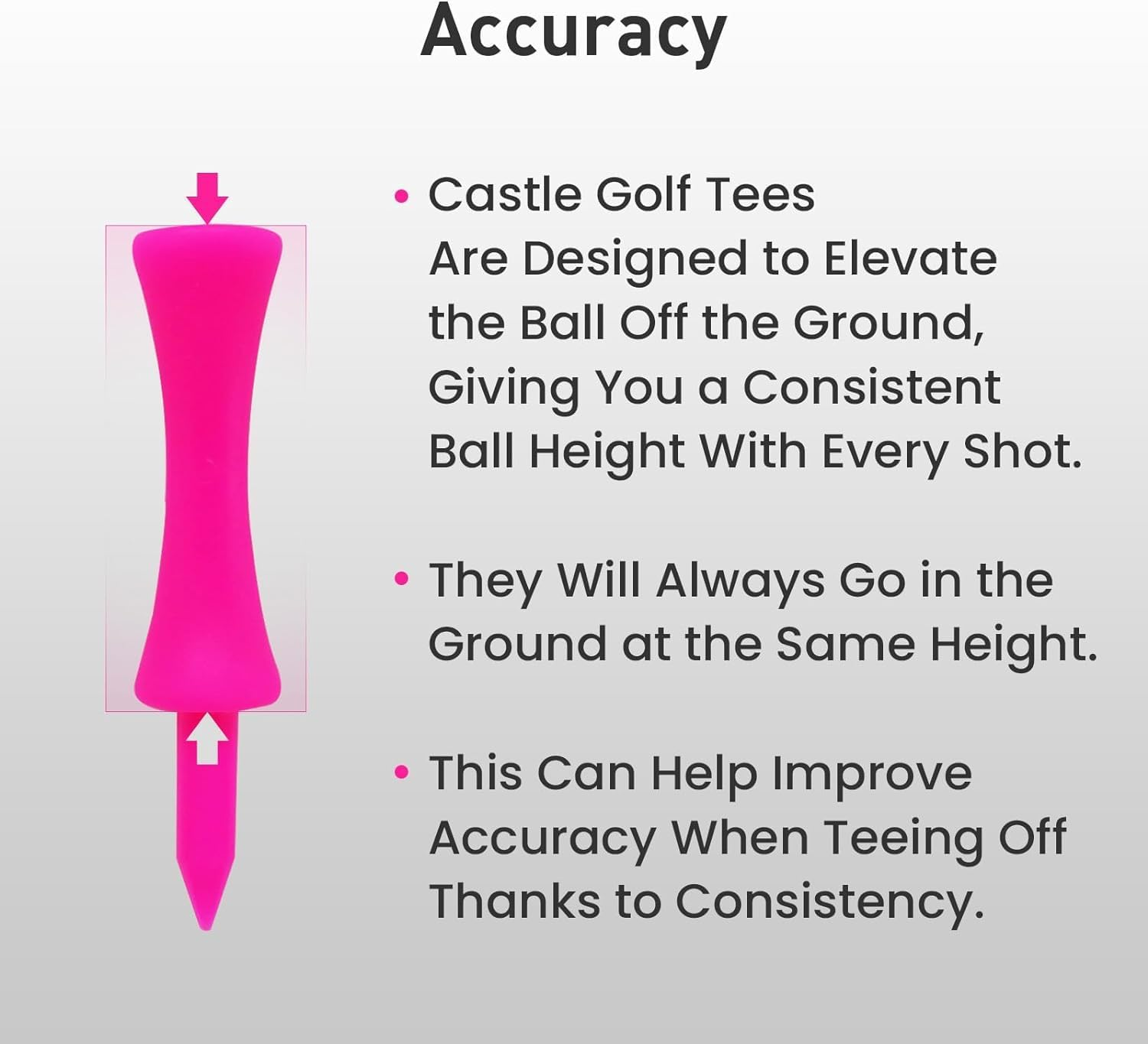 80 Pieces Golf Tee, Double Layer 4 Sizes Golf Ladder Three Way Plastic Golf Tee Kit Golf Castle Suitable for Indoor Outdoor Family Golf Training in a Variety of Colors image number 2