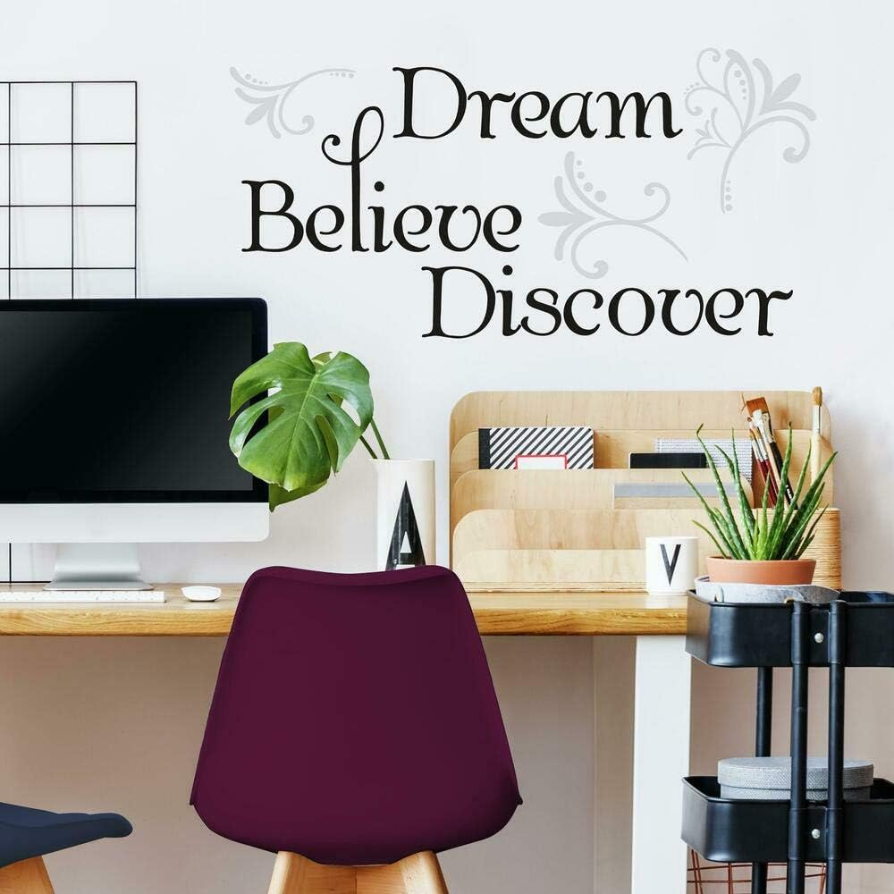 Roommates RMK2082SCS Dream Believe Discover Quote Peel and Stick Wall Decals
