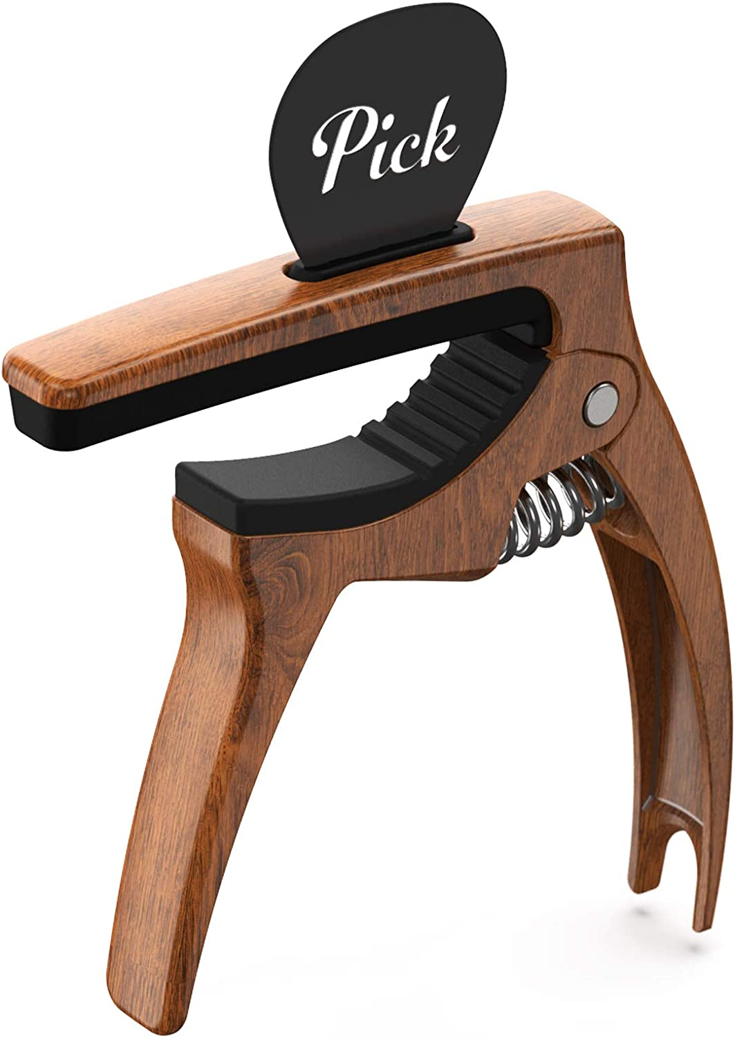 3In1 Guitar Capo for Acoustic and Electric Guitars(With Pick Holder and 4Picks),Ukulele,Guitar Accessories