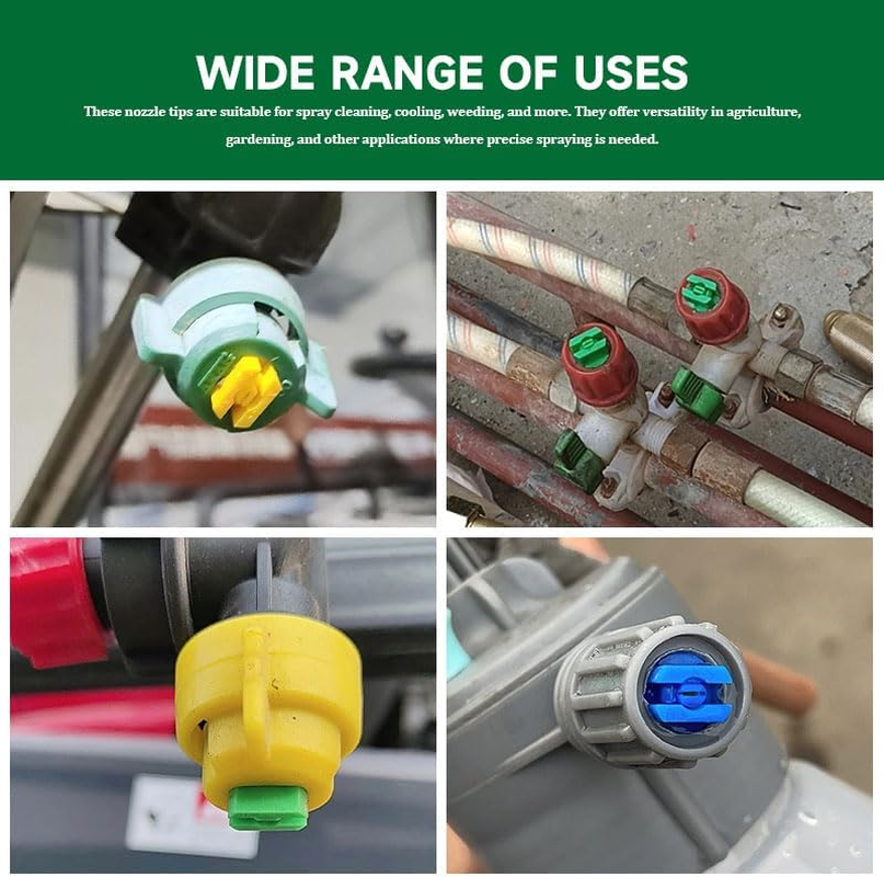 24 PCS 110 Degree Flat Fan Spray Nozzle Tips, 0.15-0.6Mm Assorted Pore Size for Garden Hose Knapsack Sprayer, Agricultural Weed Killing, Forestry Cleaning image number 3