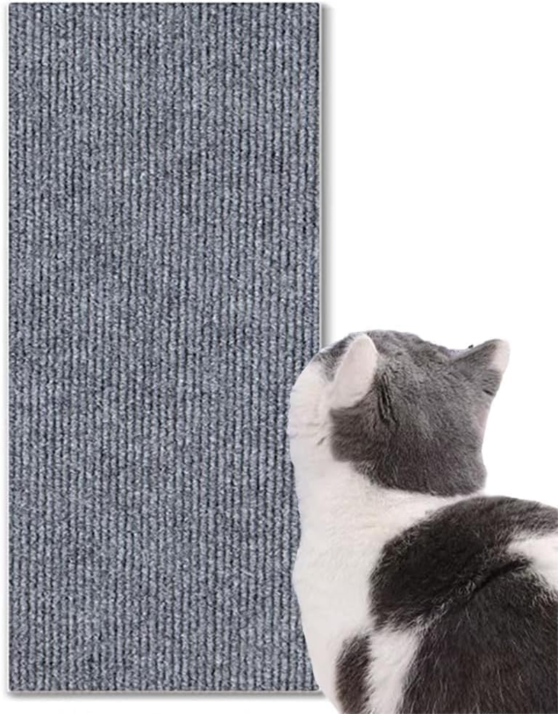 Cat Scratcher Mat-Trimmable Adhesive Cat Scratch Furniture Protector Pad for Wall, Couch & Floors -Durable Polyester Fiber,Beige, 40X100Cm,- Compatible with Wood, Plastic, Glass, and Leather- Haheihei