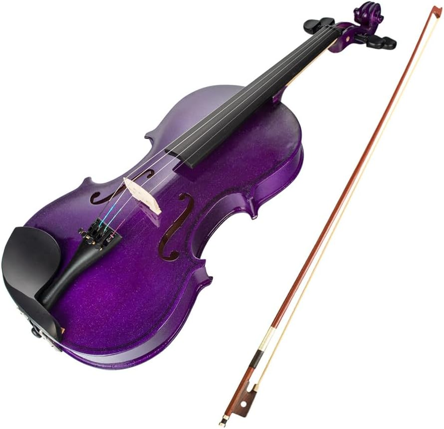 Tignapoo 4/4 Violin Spruce Wood Top Panel Basswood Back Side Panel with Gig Bag Brazilwood Bow for Beginner String Instrument image number 2