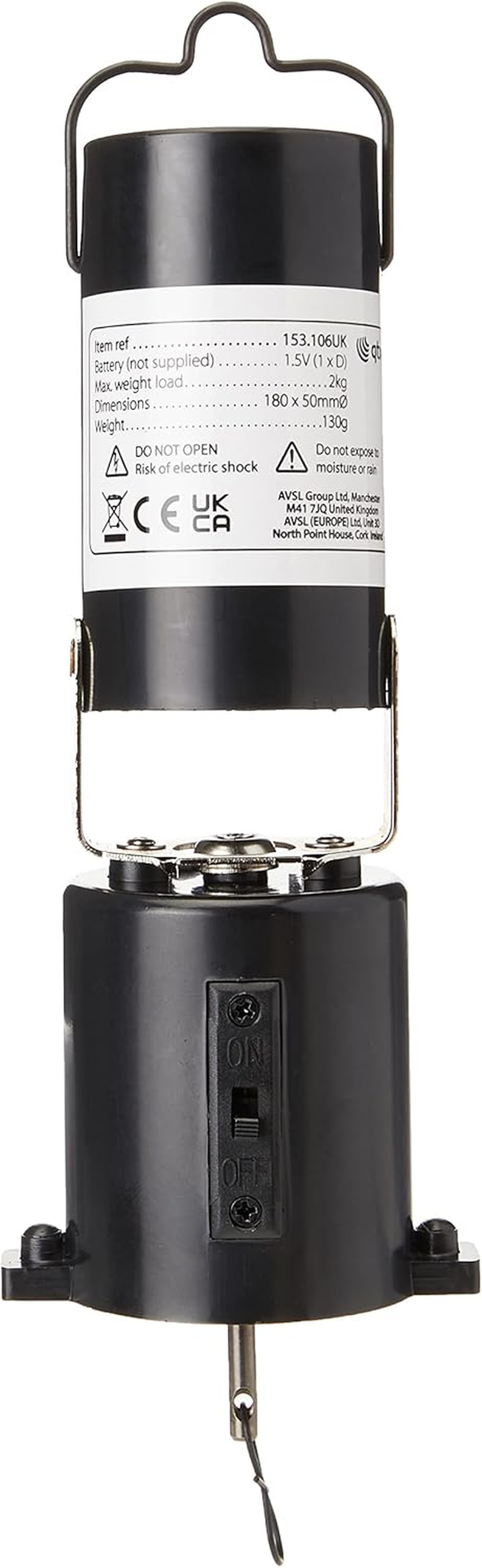 QTX | Battery Powered Mirror Ball Motor, Black image number 1