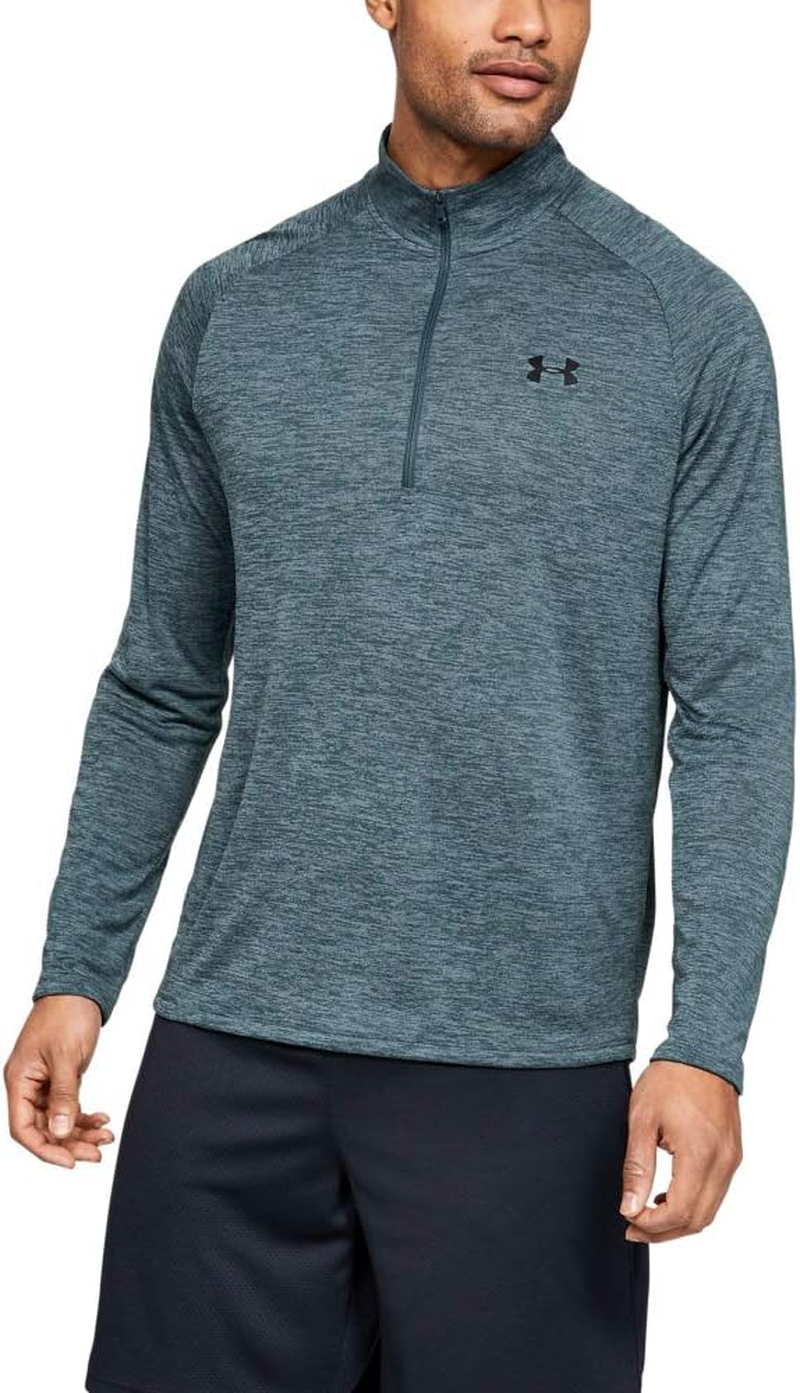 Under Armour Men'S Tech 2.0 1/2 Zip-Up T-Shirt Shirt, Academy Blue (409 Steel, X-Large US image number 6