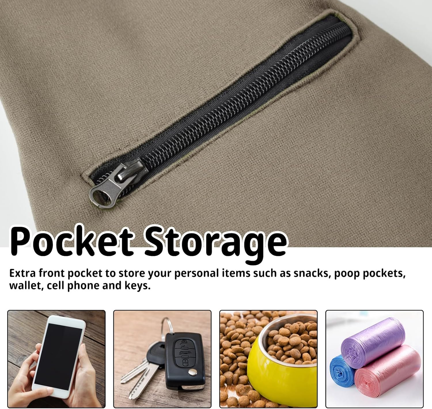 CUBY Sling Dog Small Dogs Cat Sling Pet Sling Single Shoulder Pet Bag for Travel Dog Carrier Bag with Foot Pad for Pets (Adjustable Shoulder Strap, Brown) - Adjustable+Foot Pad-Grey image number 6