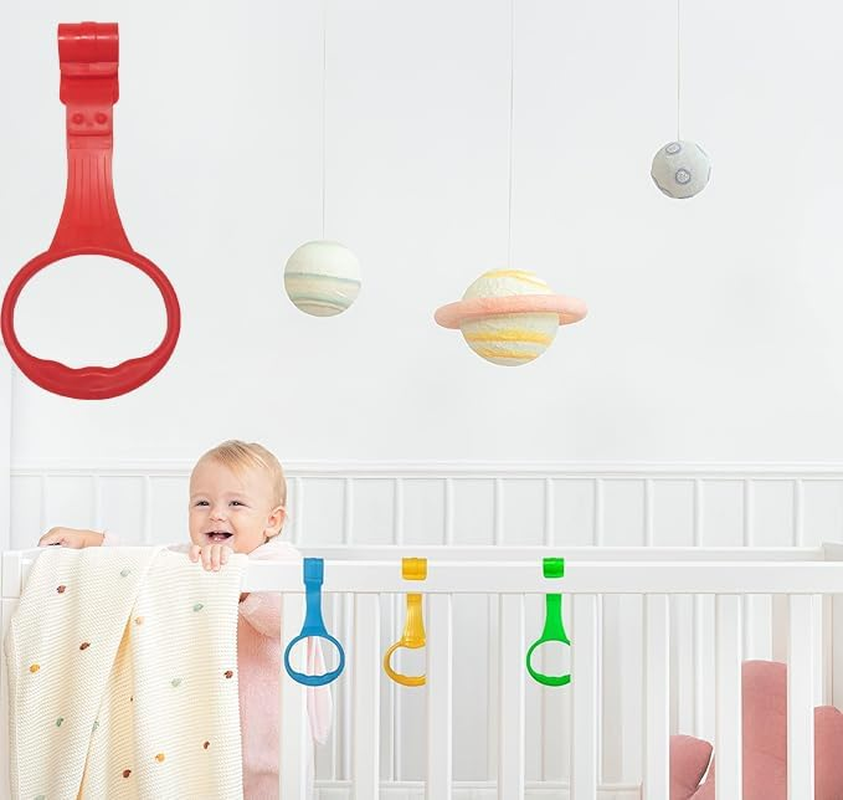 WEZCHUGHAOL Baby Play Pen Pull up Ring &ndash; Colorful 4-Piece Set for Toddler Walking & Playpen Safety image number 1