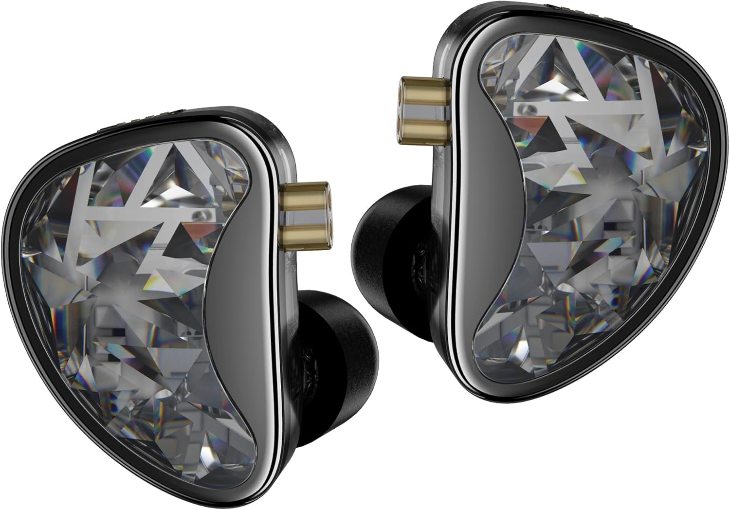 EZEAR KZ AS24 in Ear Headphone,12 BA Units on Each Side Wired Earphone, KZ Monitor Hifi IEM Earbuds Earphone,Musicians IEM Upgrade Deep Bass Suitable for Bass Vocals Pop Folk ACG (Silver, without Mic)