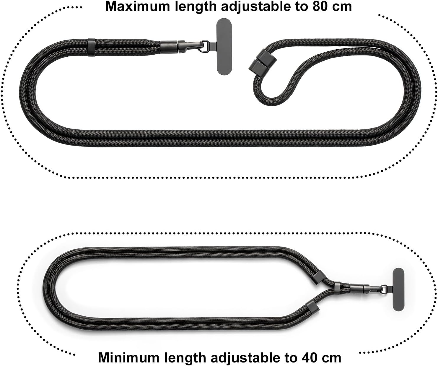 MORSUNBELA Phone Chain Adjustable Phone Lanyard Crossbody Bracelet Neck Long Strap for Travel Shopping Outdoor Universal Lanyard image number 1