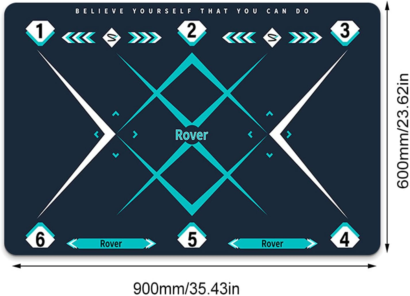 Football Training Mat with Adjustable Kick Trainer Belt 90X60Cm Non-Slip Silent Pad for All Ages Improves Speed, Agility, Strength & Skills - Footstep Training for Soccer Practice at Home or Field image number 4