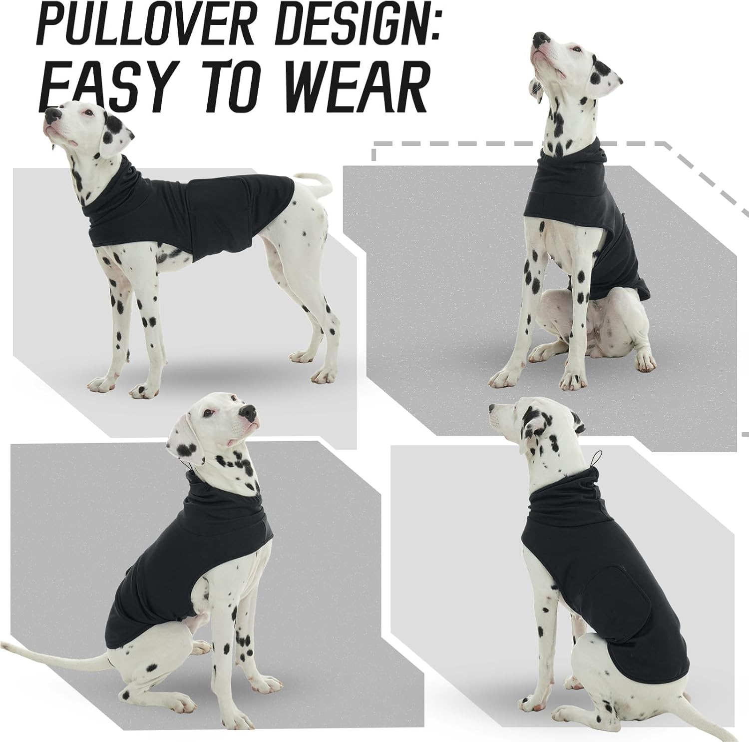 Iecoii Calming Vest for Dogs Anxiety, Separation Anxiety Relief for Medium Breeds, Calming Head and Ear Wraps for Dogs, Dog Anxious Relief Shirt for Males and Females, Loud Music, M, Black image number 3