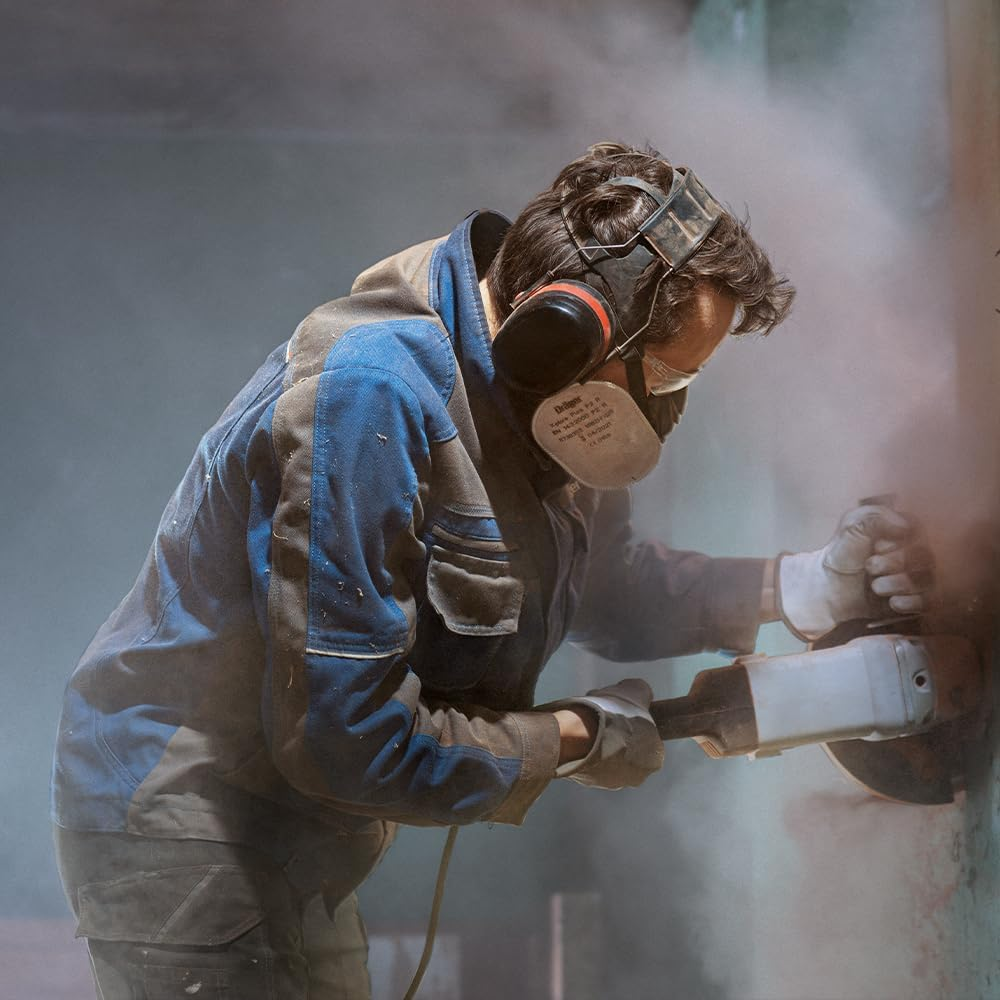 Dr&auml;ger X-Plore&reg; 3500 Half Mask Respirator Set with 2 Reusable Pure P3 Filter Cartridges for Construction Work and DIY, AS/NZS Certified, Size M image number 1