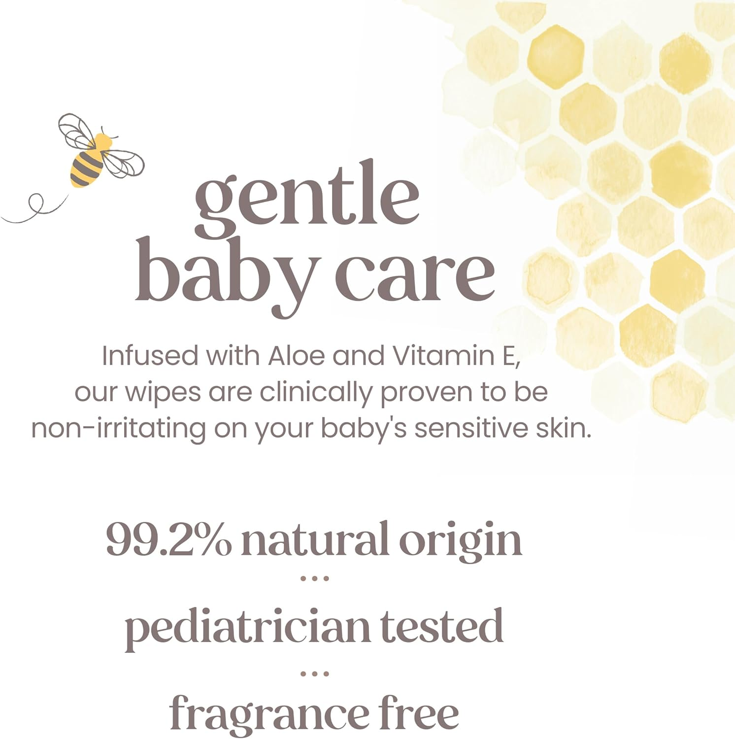 Burt&rsquo;S Bees Baby Wipes, Unscented Natural Baby Wipes for Sensitive Skin with Aloe and Vitamin E - 72 Wipes &ndash; 10 Pack image number 3