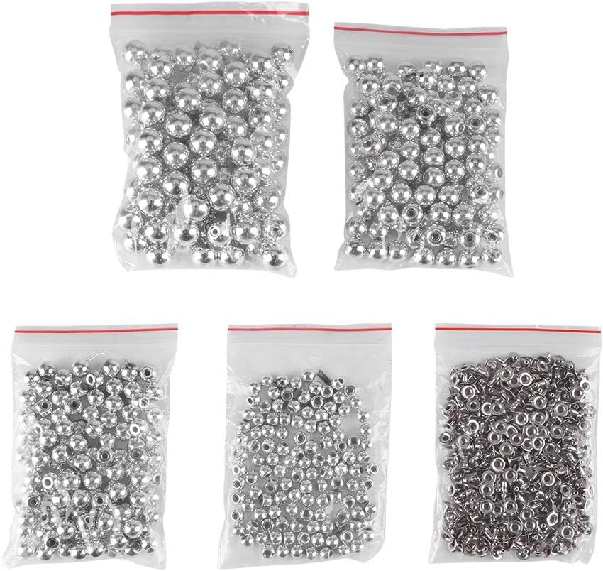 Mix Size Pearl Rivet Studs 6Mm 8Mm 10Mm 12Mm White Pearl Beads for Crafts Jeans Bags Decoration(6Mm,8Mm,10Mm,12Mm-Silver) image number 4