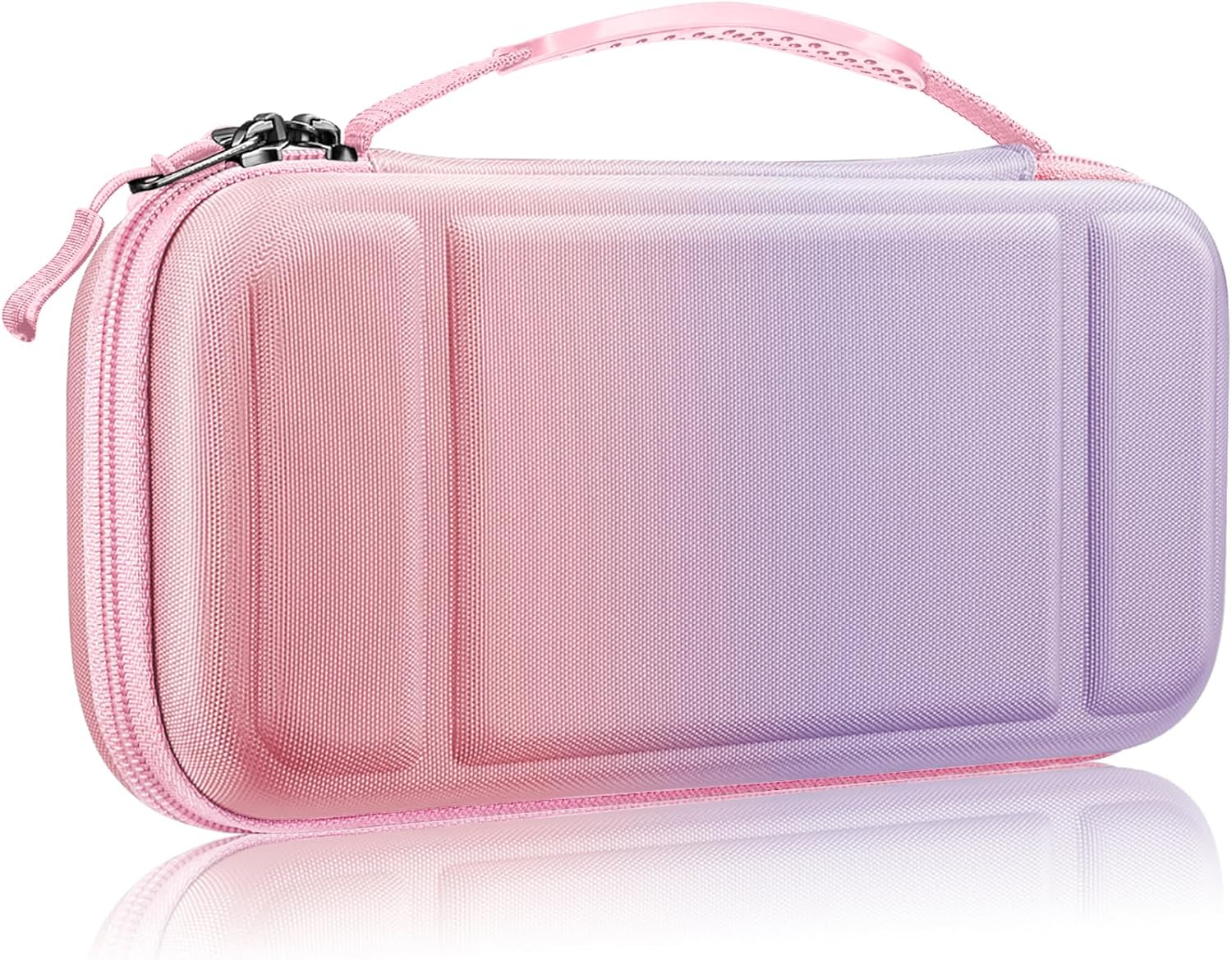 Fintie Carrying Case for Nintendo Switch OLED Model 2021/Switch 2017, [Shockproof] Hard Shell Protective Cover Travel Bag W/10 Game Card Slots for Switch Console Joy-Con & Accessories, Lilac Marble,