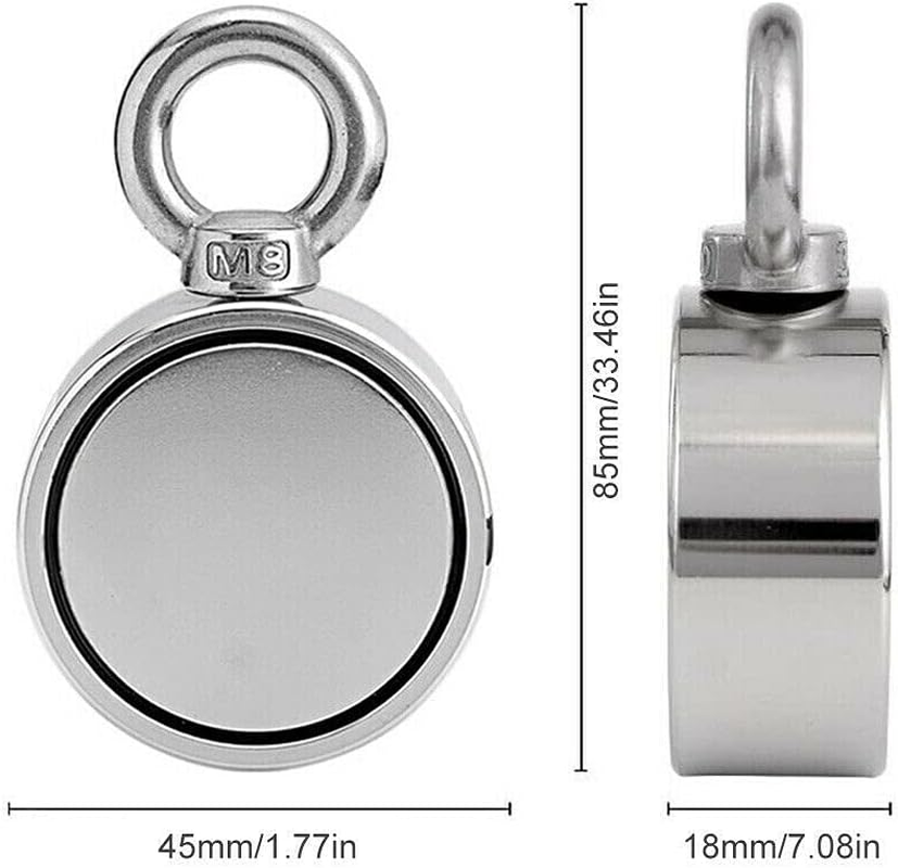 200KG Salvage Strong Recovery Magnet Neodymium Treasure Metal Hunting Fishing image number 2