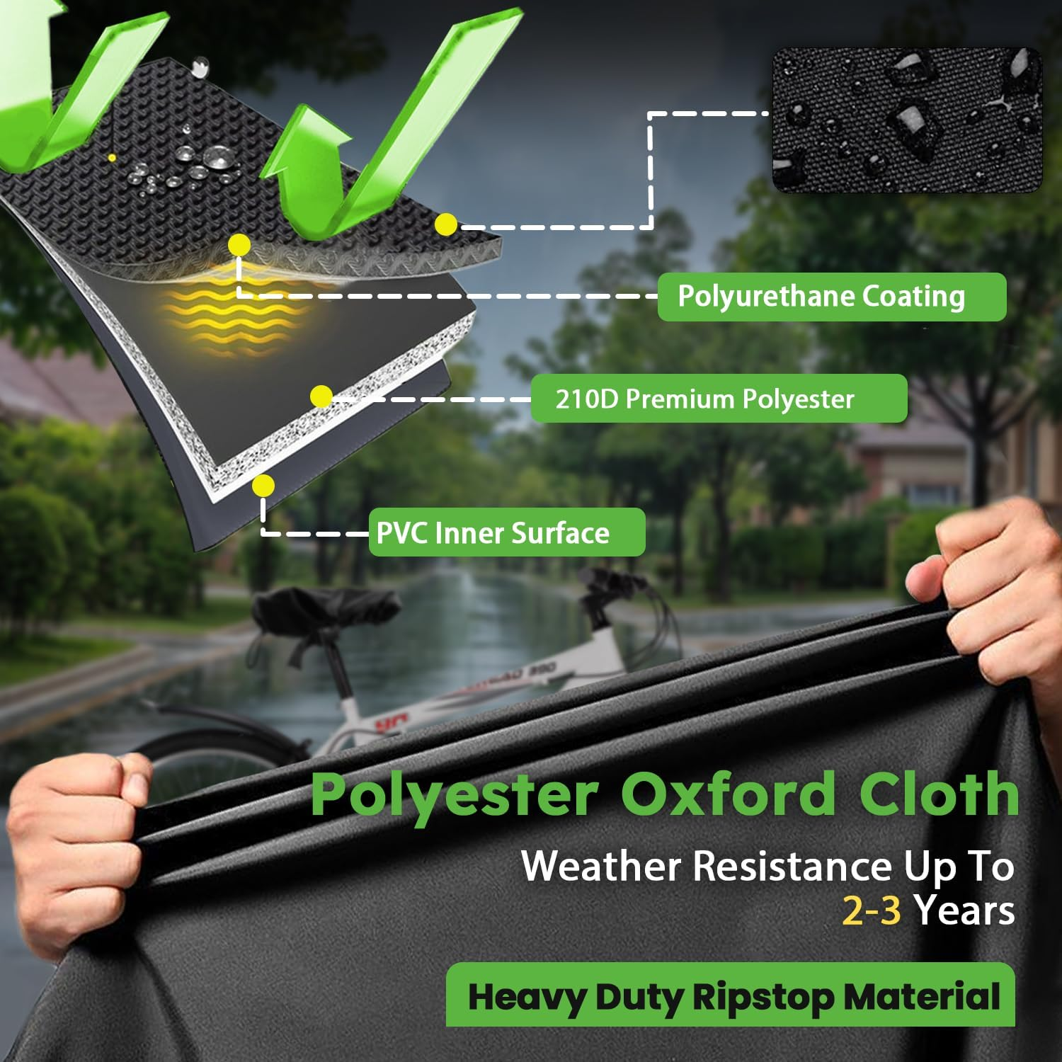 Waterproof Cover for Bicycle Saddle &ndash; 2 Pack Bike Seat Rain Cover, Bike Seat Cover Waterproof for Ebike, Road & Mountain Bicycle Seats, Rainproof Cushion Protector, 23X21Cm