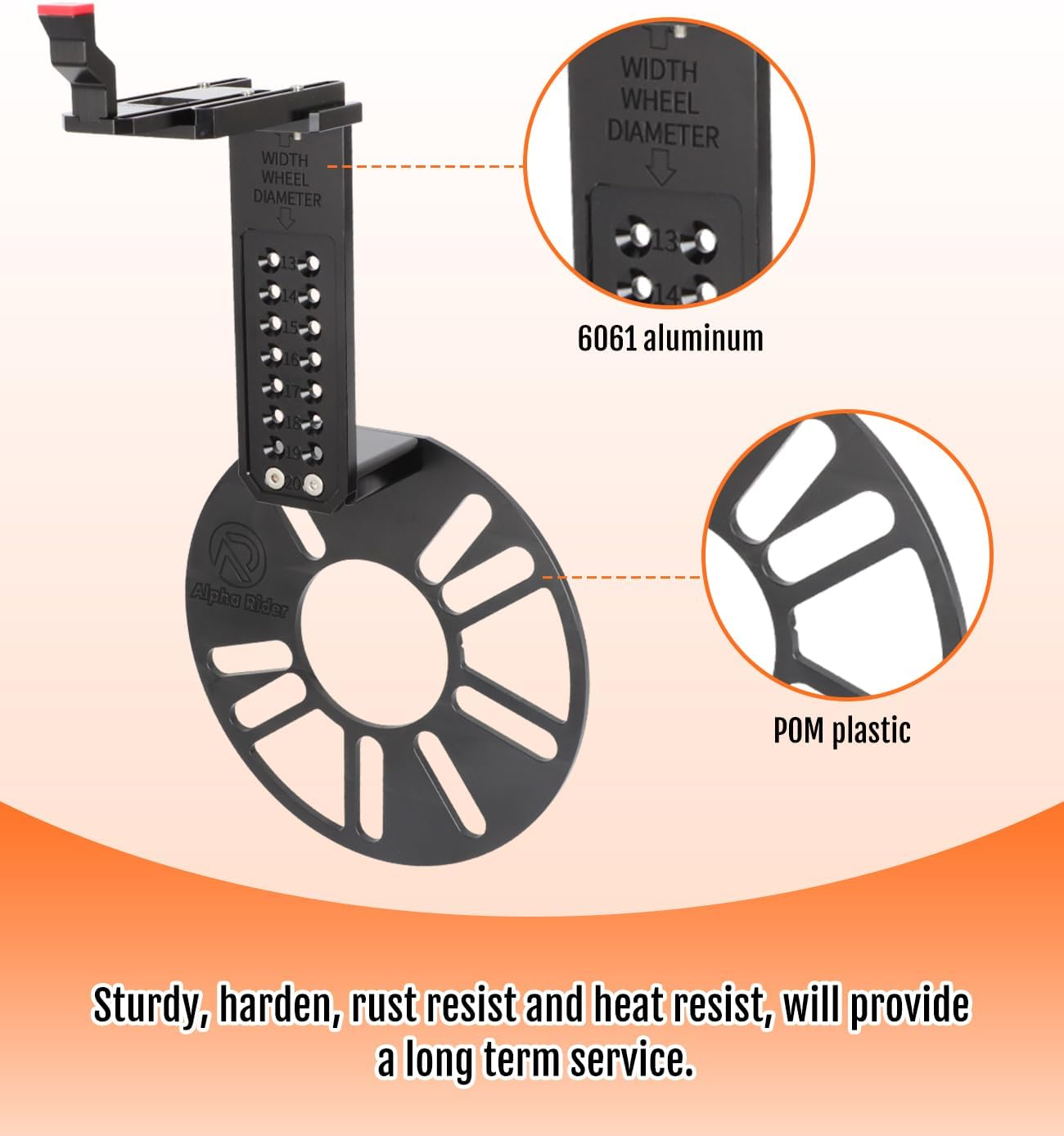 Alpha Rider Universal Wheel Fitment Offset Tool Wheel Tool Car Wheel Offset Measuring Gauge Hub Tool Supports 13 to 20 Inch Wheel Diameters 4 and 5-Lug Wheel Bolt Pattern