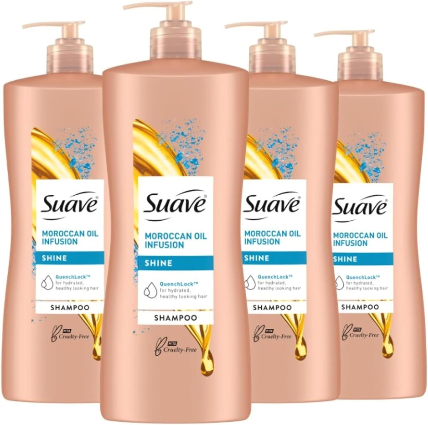 Suave Professionals Shine Shampoo, Moroccan Infusion 28 Oz, Pack of 4 image number 3