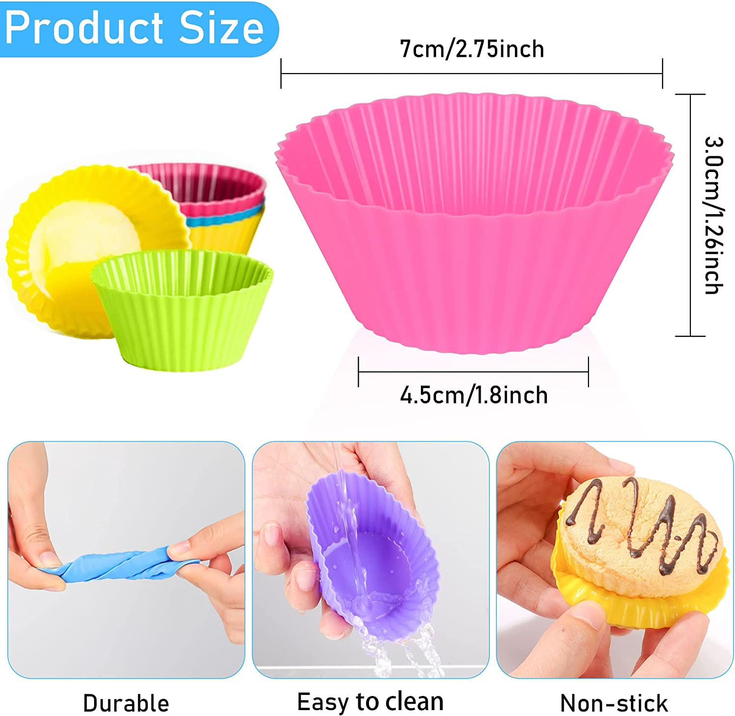 FUNGYAND Sandwich Cutter Set, 52 in 1 Bento Box Accessories Kit Includes Sandwich Cutters, Fruit Cutter, Food Picks, Silicone Cups, Musubi Maker, Rice Ball Maker, Complete Bento Lunch Box Supplies image number 6