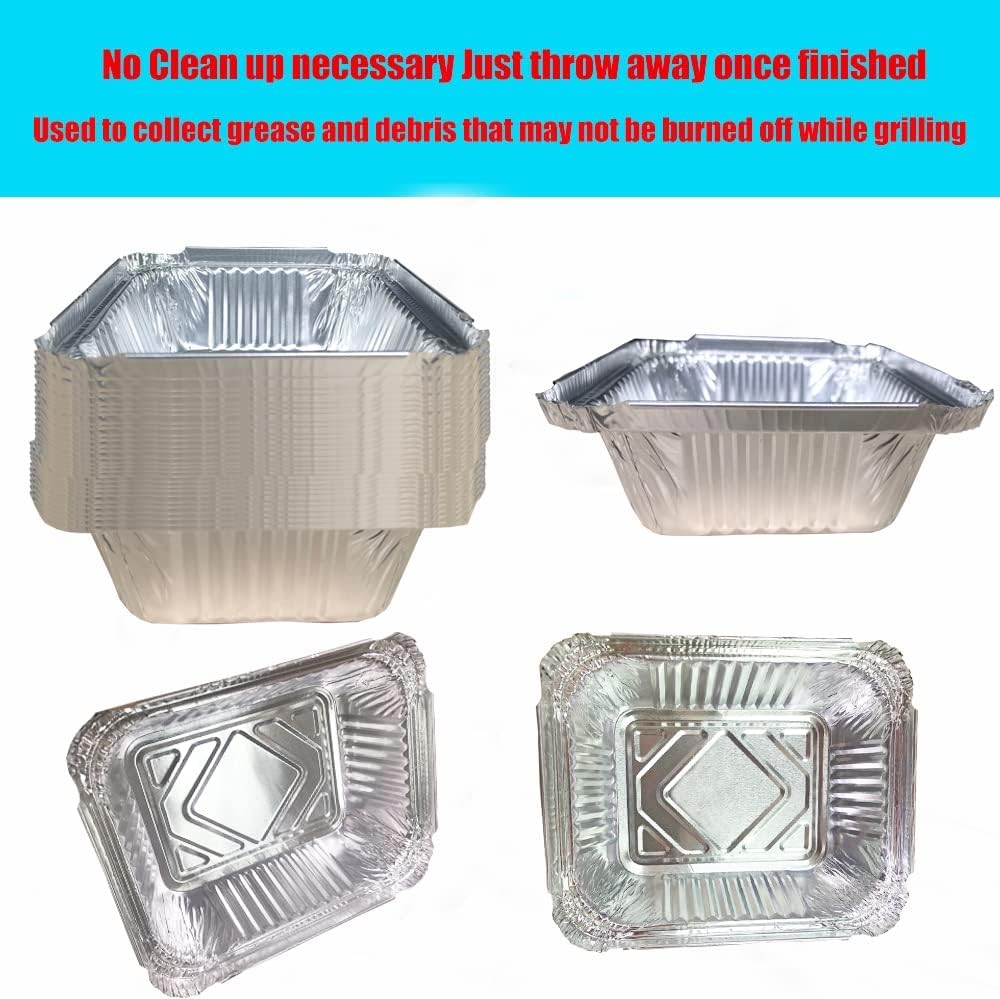 DONSIQIZZ 30 Pack Drip Pans Compatible with Napoleon BBQ Grills 62007 Grease Tray Disposable, for Napoleon Rogue Series Grill, Aluminum Foil Replacement image number 6