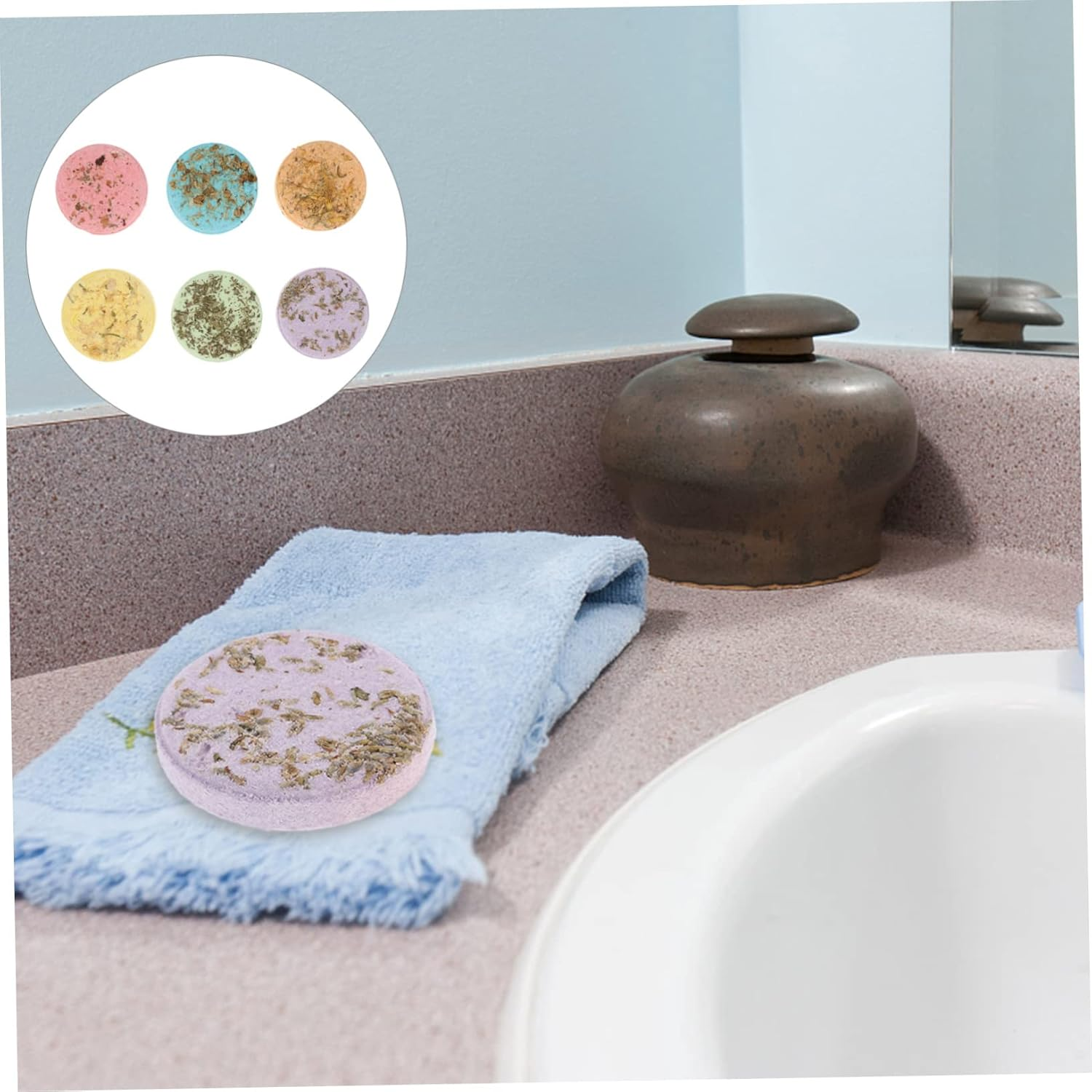 Mikinona 6Pcs Sea Salt Bath Shower Steamers Essential Oil Sheets for Relaxation Portable Aroma Sheets image number 6