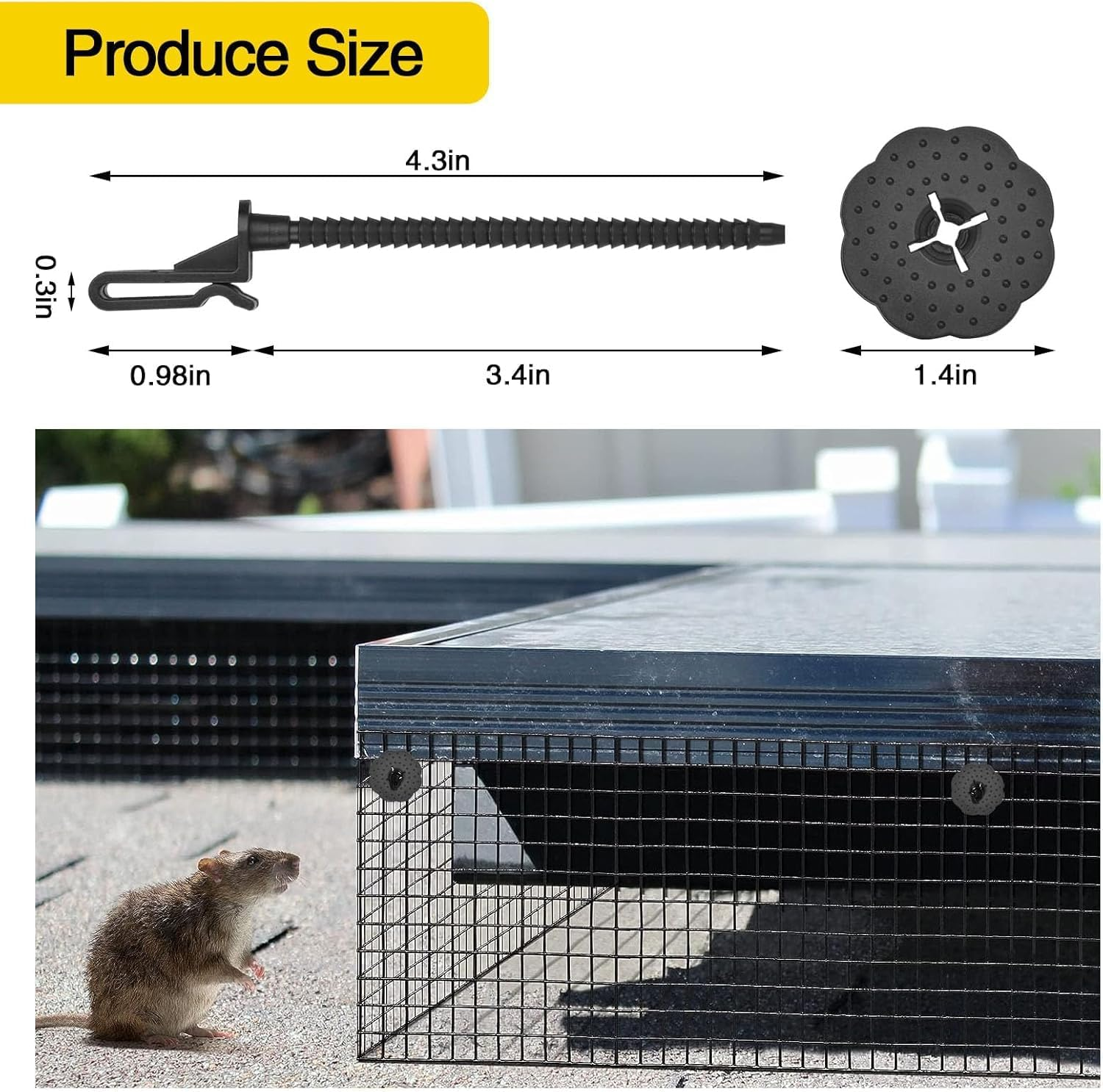 Leanockesa 50 Sets Solar Panel Bird Guard Fastener Clips, Fasteners,Premium Nylon Solar Panel Clips for Attaching Wire Mesh to Solar Panels,Critter Guard Kit image number 5