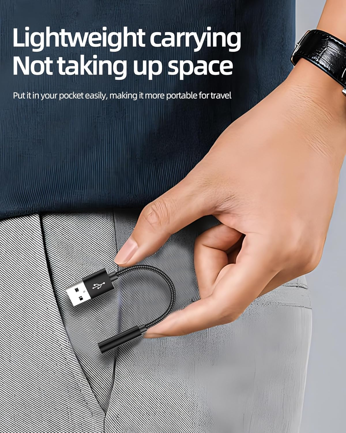 3.5Mm Female to USB Male Audio Adapter AUX Headphone Jack Converter DAC Auxiliary Headset Cable Connector Digital Stereo Microphone Dongle USB-A Interface for PC Computer Laptop Port Devices