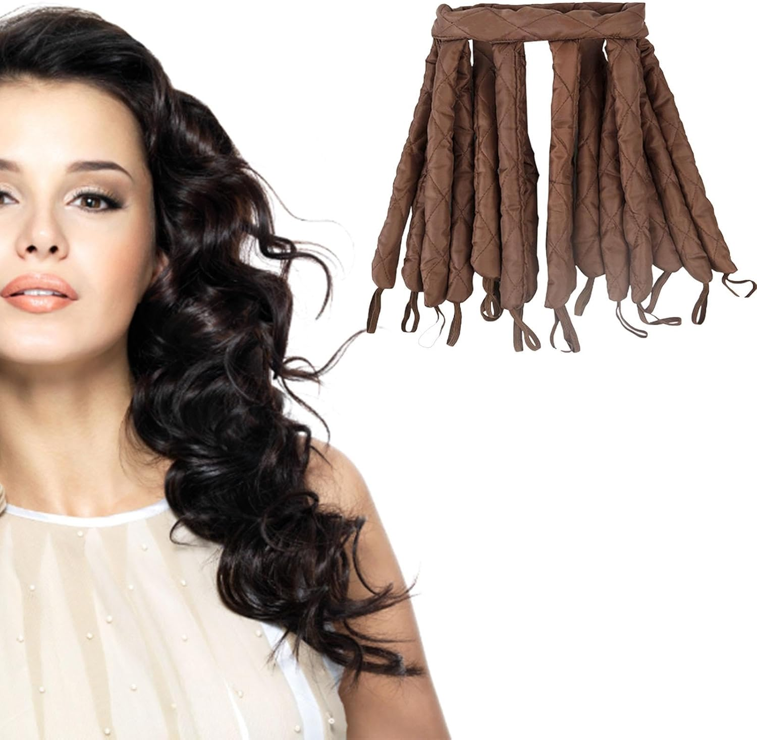 Curlers for Sleeping - Heat-Free Curling Iron, Curling Set for Long and Short Hair, Head-Attached Curling Iron, Heat-Free Curling Headband, Curling Iron Headband, Sleep Curling Iron Set, Hit image number 4