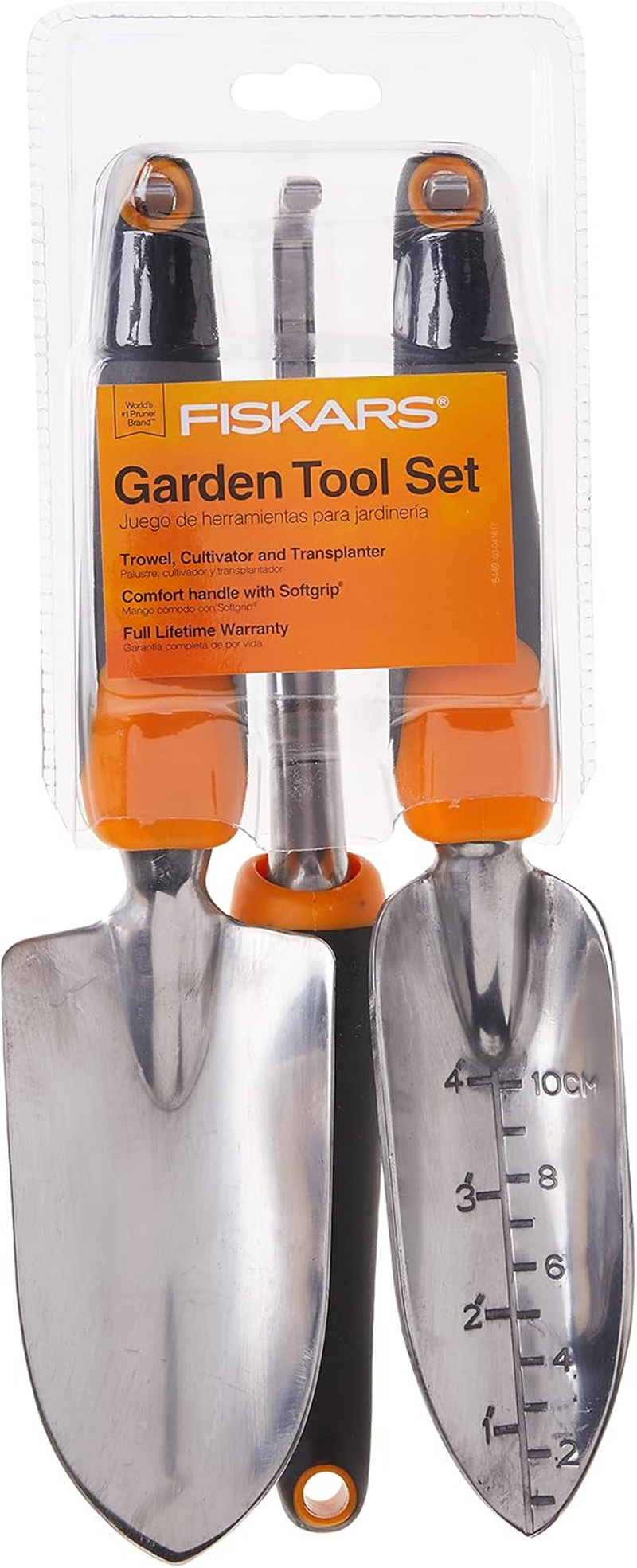 Fiskars 384490-1001 Ergo Garden Tool Set, Regular Package, Black/Orange image number 2