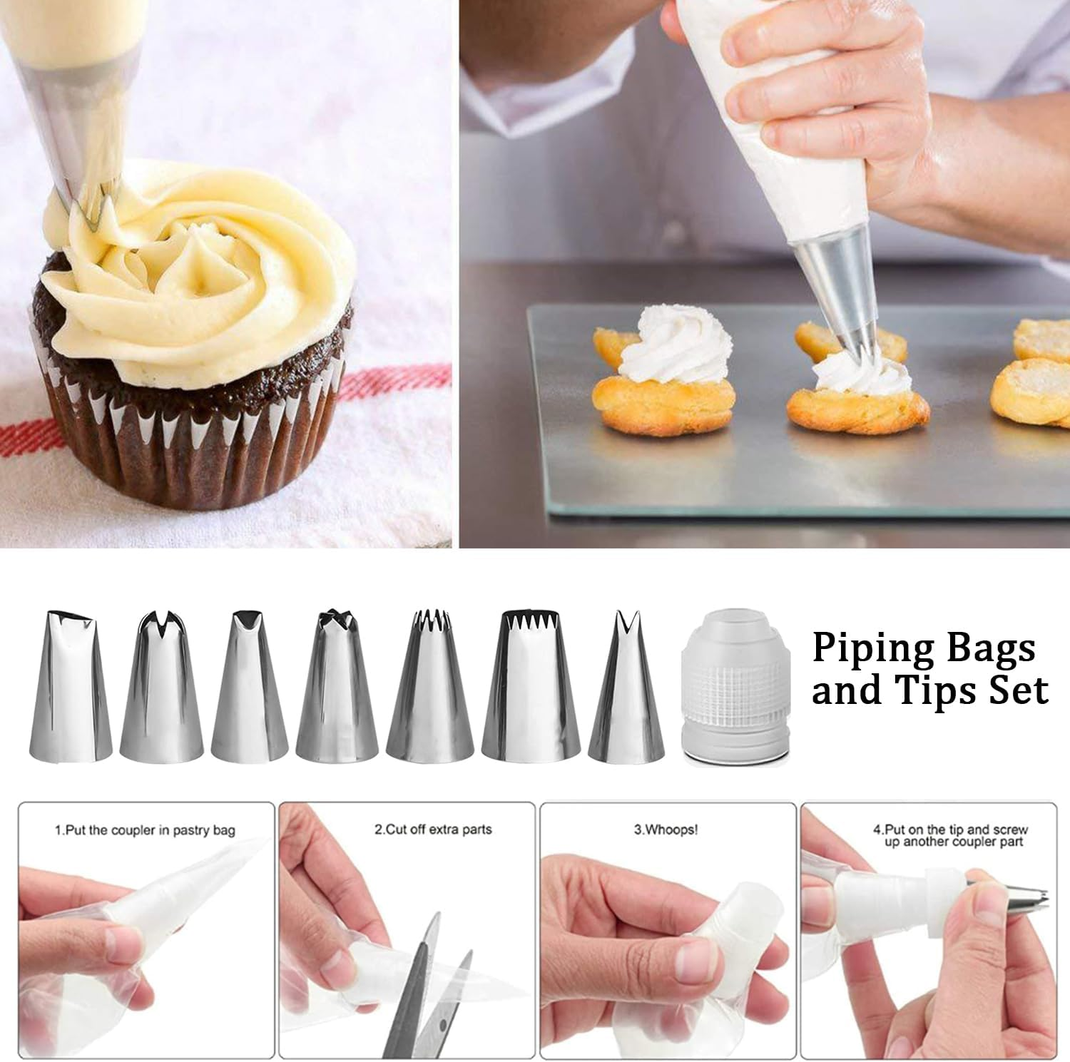 Cake Decorating Kit,35Pcs Cake Decorating Supplies with Cake Turntable,Icing Tips, Modeling Tools,Icing Smoothers, Pastry Bags and Other Cake Decorating Accessories for Beginners image number 2