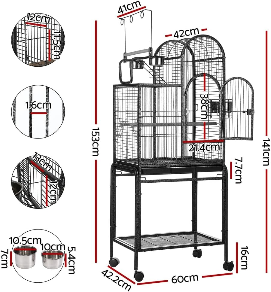 Large Aviary Pet Bird Cage 153Cm Spacious Indoor Outdoor Bird Home Enclosure image number 5