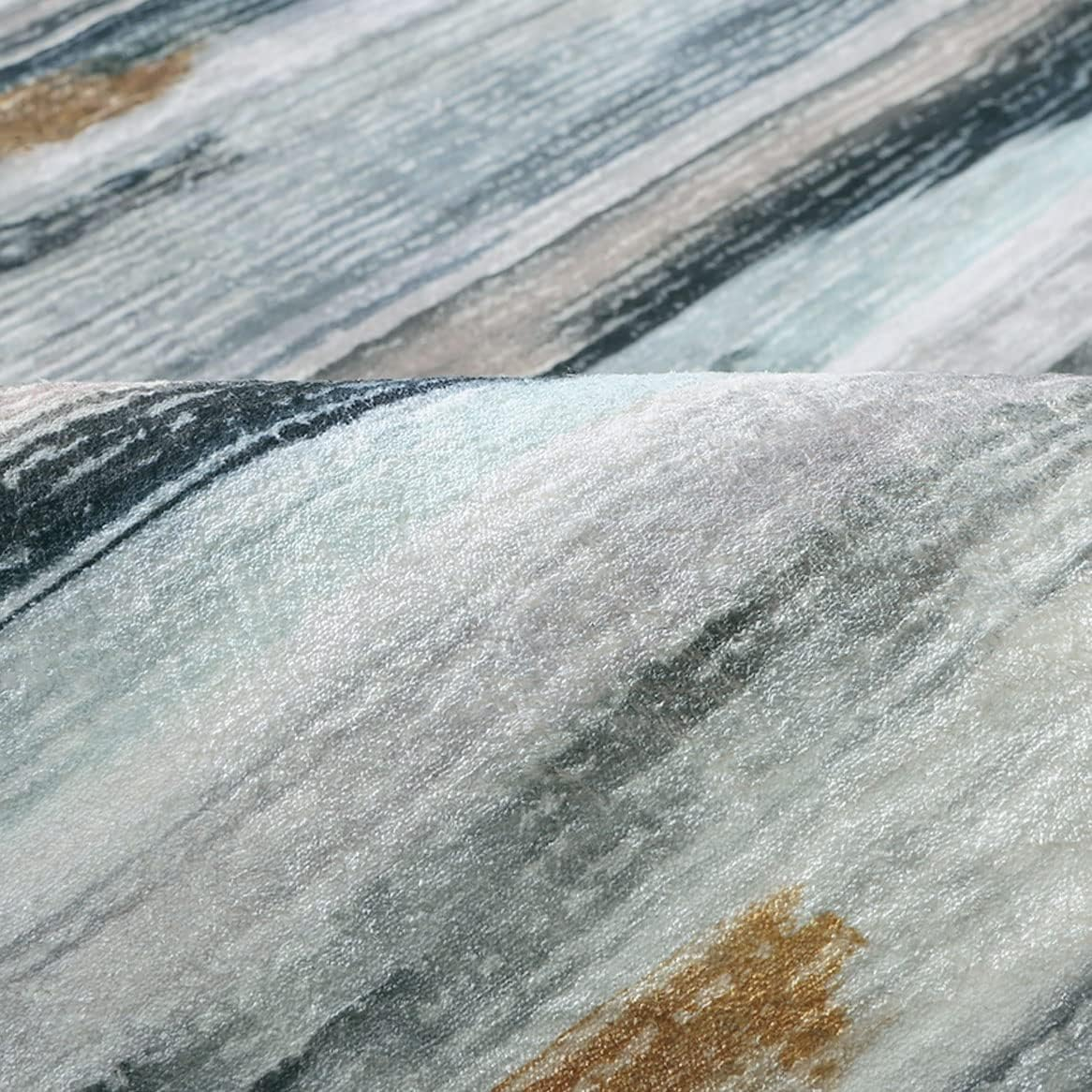 Calore Area Rugs Soft Carpet Modern Cashmere Rug for Bedroom Living Room Floor Mat Indoor Home Decorative Rugs (Black Gold, 160 X 200 Cm) image number 1