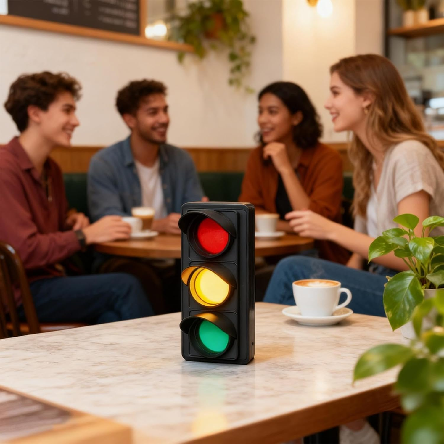 Social Signal Light - Busy Light Indicator for Office - USB LED Mood Desk Lamp for Room, Improve Work Efficiency, for Workers Room Study Video Conferences Focused Work Customer Calls image number 3