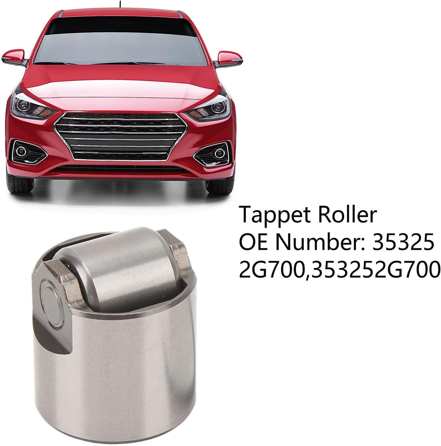 Grcfumo Tappet Roller, High Strength Fuel Pump Cam Follower, High Pressure Fuel Pump Tappet Camshaft Follower for Specific Car Model Oem 35325 2G700 image number 3